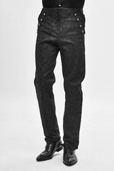 ブラック パーティー アップ ファンシー パターン ゴシック メンズ パンツ